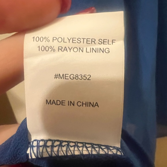 NWT Meghan LA Women’s Royal Blue 70’s Boho Sunset Maxi Dress Size Small - Picture 12 of 12